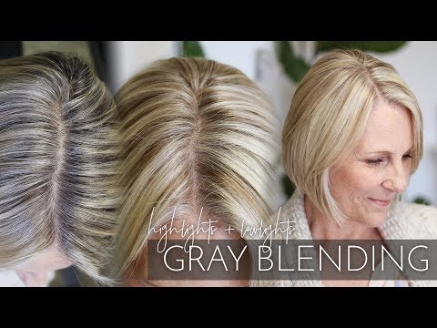 Blending Gray Hair with Highlights and Lowlights | My Partial Foiling Technique (Super easy!)